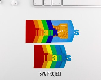 Thank You Gift Card Holder SVG Template, Cricut Silhouette Project (Digital Download)