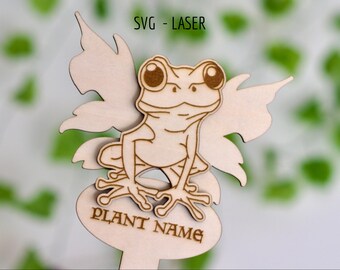 Fairy Frog Plant Marker SVG | Grillige tuinpalen (digitale download)