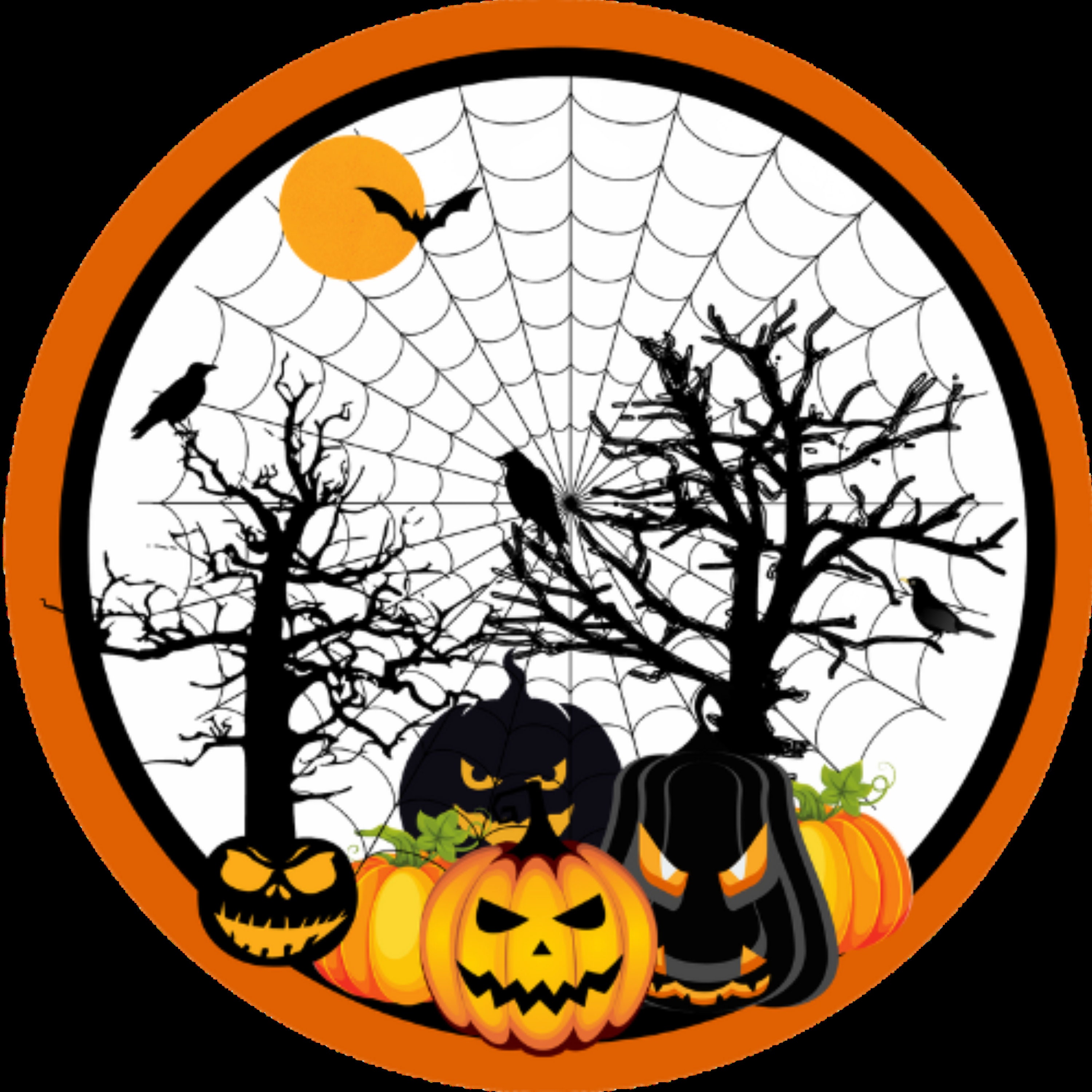 Halloween Pumpkin Round Printable. Halloween Round Sign - Etsy