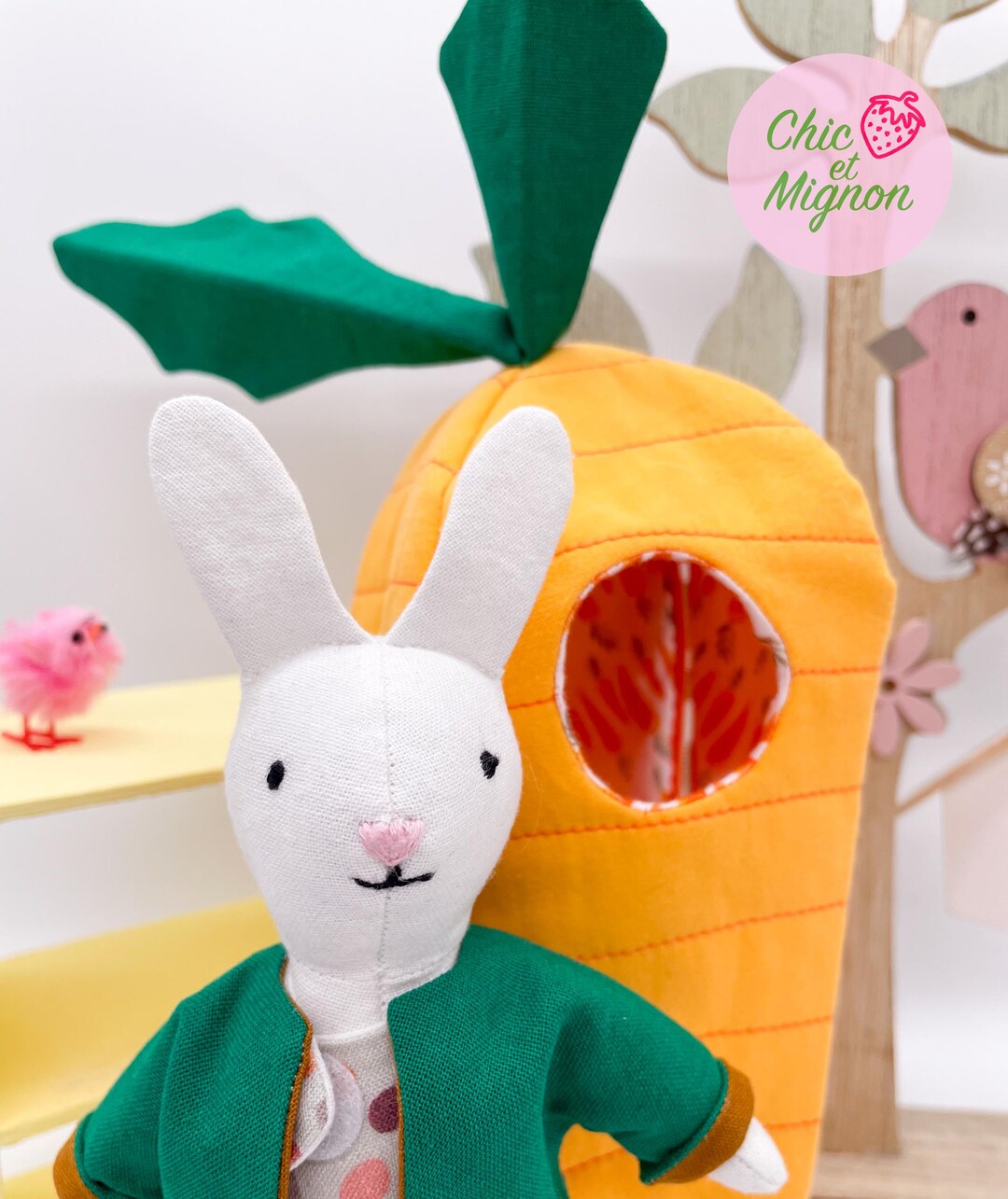 Toogo Rabbit Teo Rabbit and His Carrot - Etsy