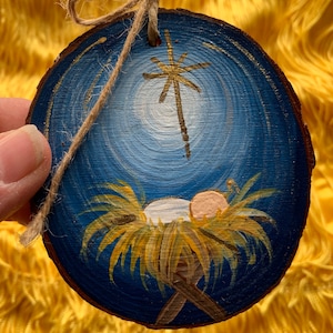 Baby Jesus Wood Nativity Ornament