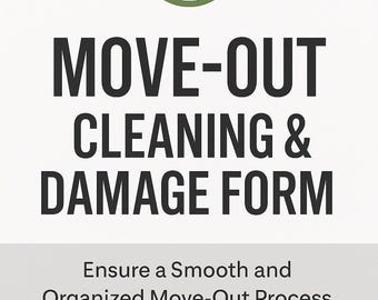 Move-Out Cleaning & Damage Form — Printable PDF