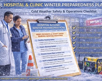Hospital And Clinic Winter Preparedness Plan | Cold Weather Safety & Operations Checklist