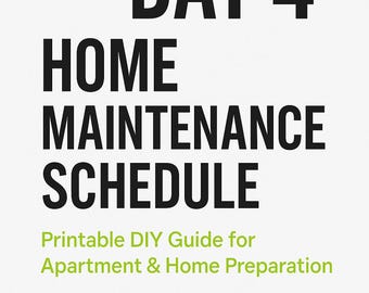 DAY 4 – Home Maintenance Schedule (digital download pdf)