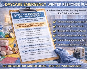 Daycare Emergency Winter Response Plan | Cold Weather Incident & Safety Procedures for Childcare Centers