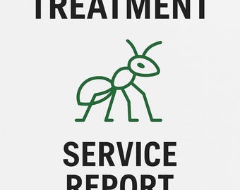 Pest Treatment Service Report (PDF Form)