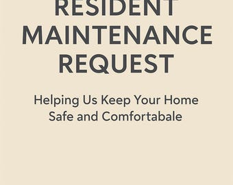 Resident Maintenance Request