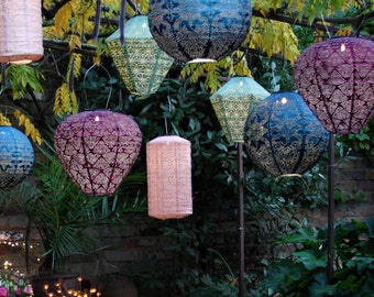 Solar Lanterns - Solar Lantern - Garden Party Decor -  Solar Outdoor Lantern -  Patio & Garden - Wedding Light Decorations