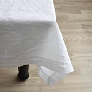Linen tablecloth,100 percent stonewashed linen tablecloth, Custom size available, Made to order.