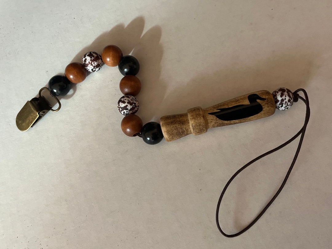 Cow Themed Duck Call Pacifier Clip Etsy