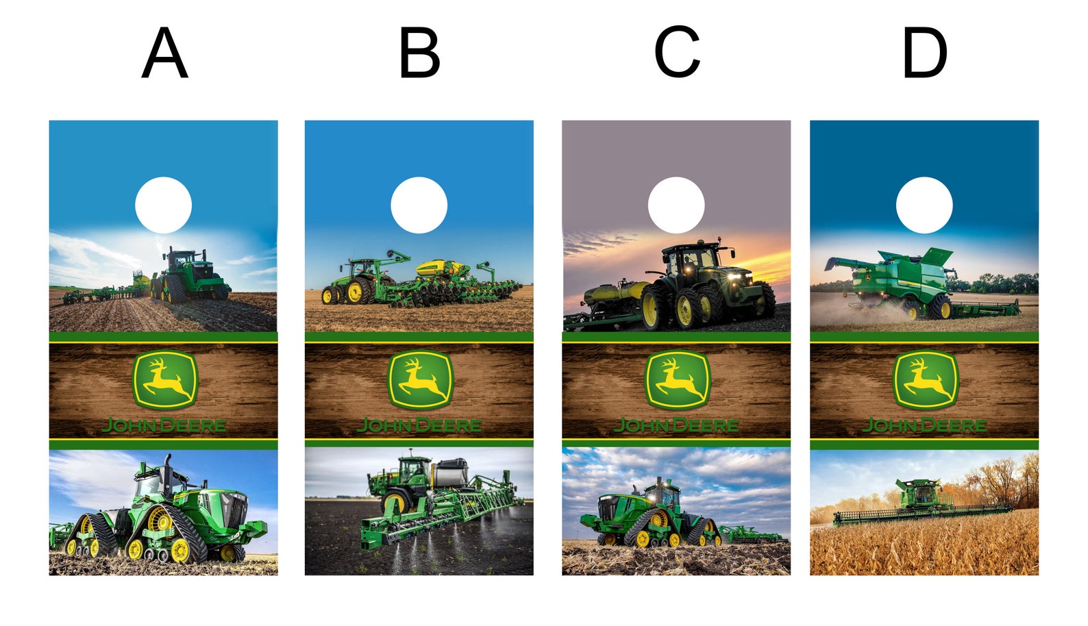 Tractor John Deere Combine Equipment Cornhole Vinyl Wrap | Etsy