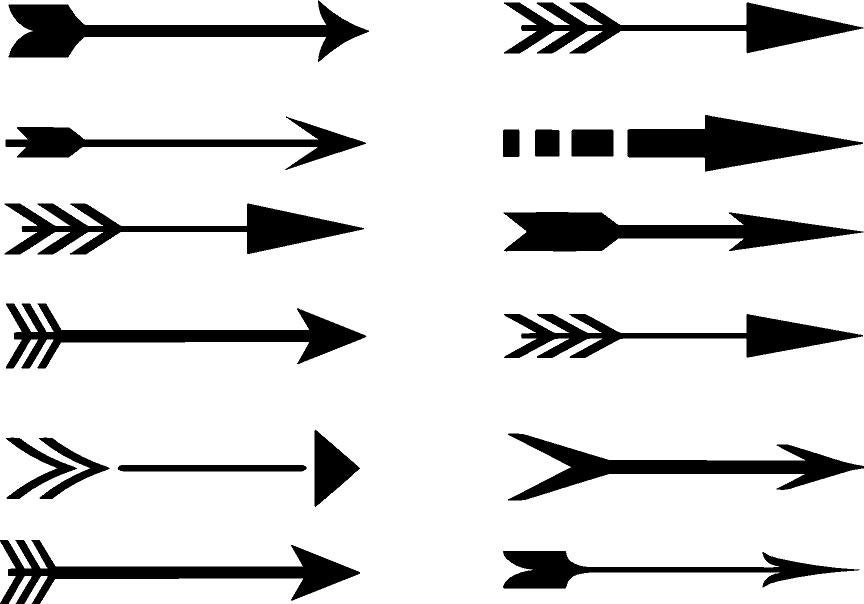 Arrow wall Decals available in 3 sizes Peel & Stick Wall Art | Etsy