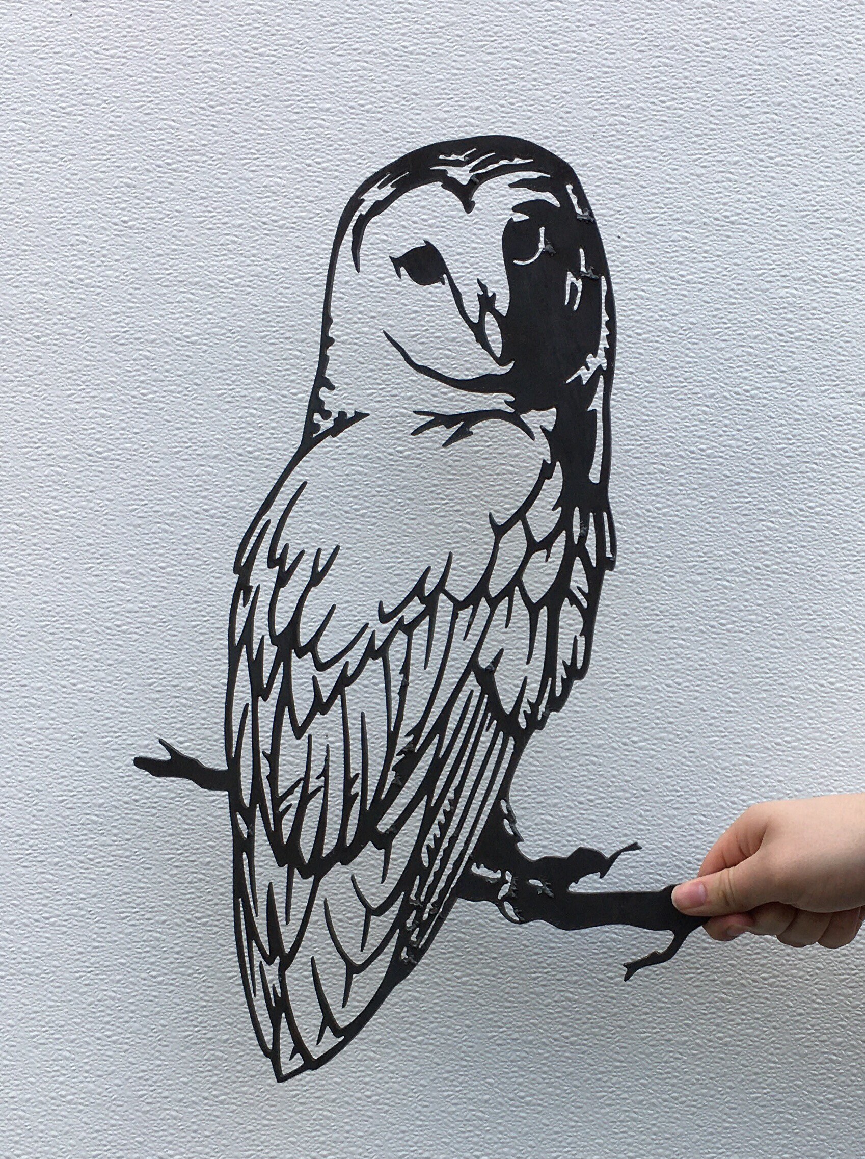 Metal Barn Owl Large Metal Owl Metal Bird Art Metal Owl in Etsy