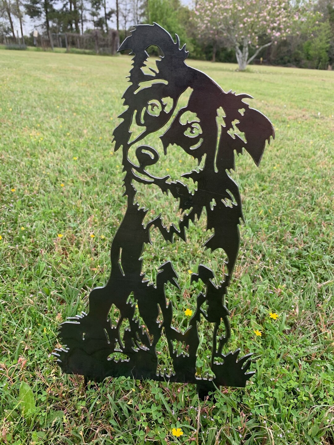 SWEN Products Australian Shepherd Metal Wall Plate Cover - Laser-Cut Steel, Black Wrinkle Finish - View #10