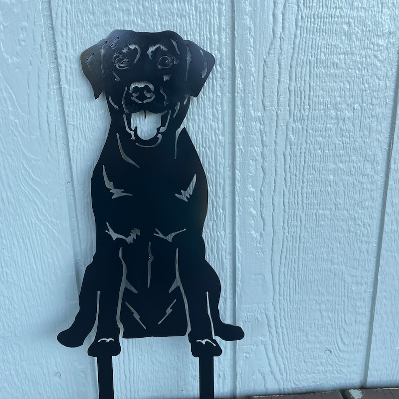 Garden Rusty Dog Ornament Labrador - Etsy
