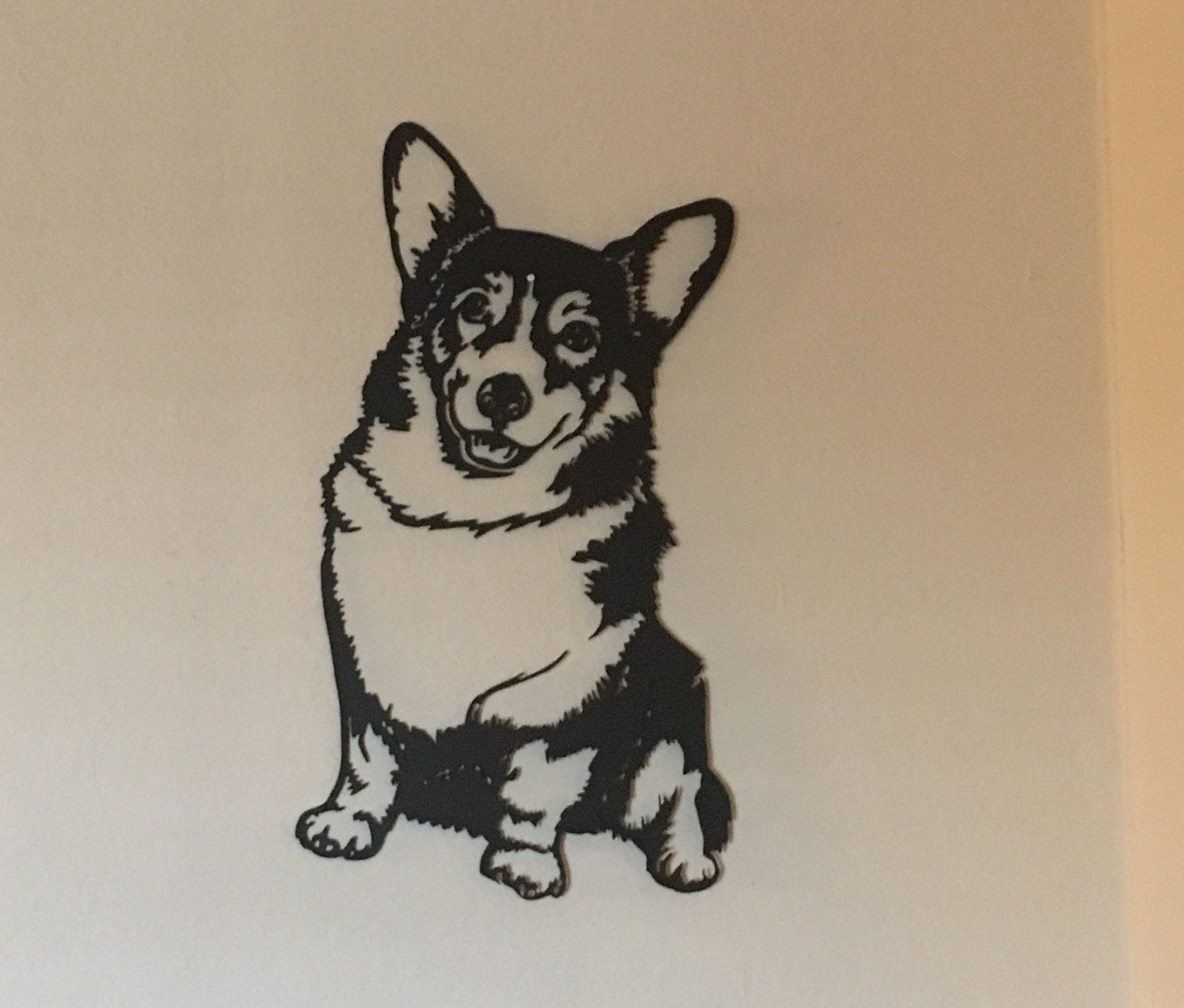 Metal Wall Hanging Lovers Wall Art Metal Dog Etsy Canada