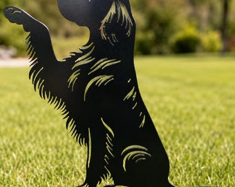 Irish Setter Metal Yard Stake, 14 Gauge Steel Dog Garden Art, Personalized Dog Memorial, Handmade Dog Yard Decor