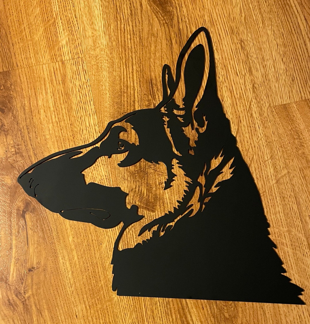 German Shepherd Wall Art Metal Wall Art for Dog Lovers Dog Decor