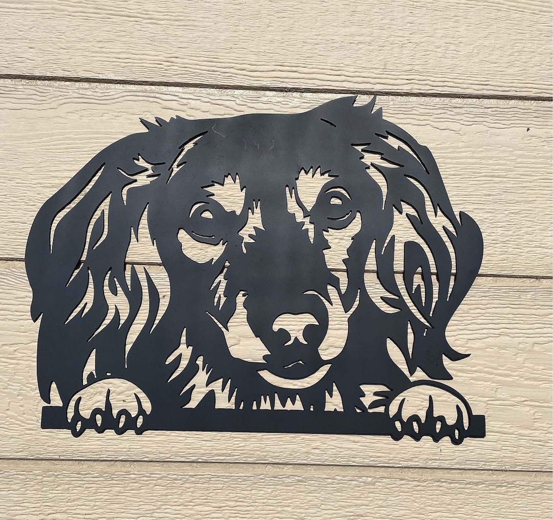Dachshund Wall Hanging, Long Haired Dachshund, Personalized Dog ... - Dachshund Wall Mount For Small Balconies