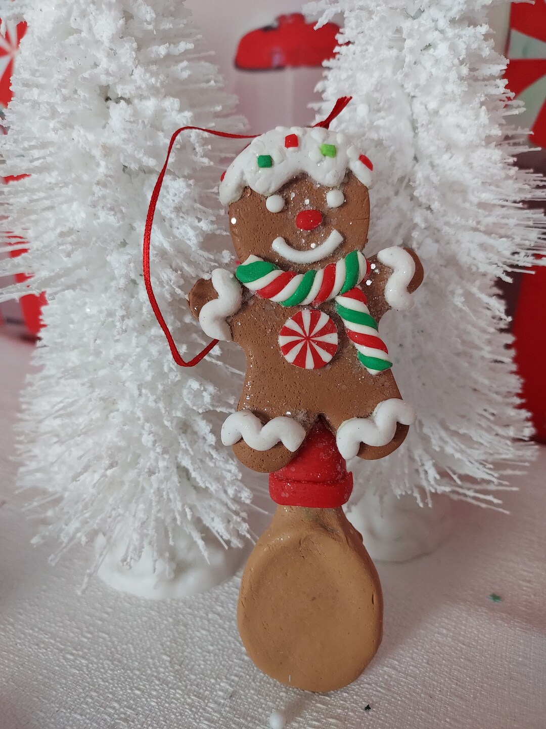 Gingerbread Spoons, Fake Bake Supply, Tree Ornaments, Christmas ...