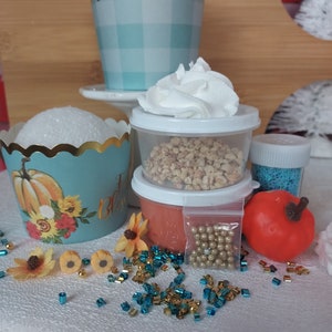 DIY Fake bake KIT, fake bake cupcake duet, Fake Bake Kit, DIY craft supplies, fake bake supplies, fall faux cupcake kit with two