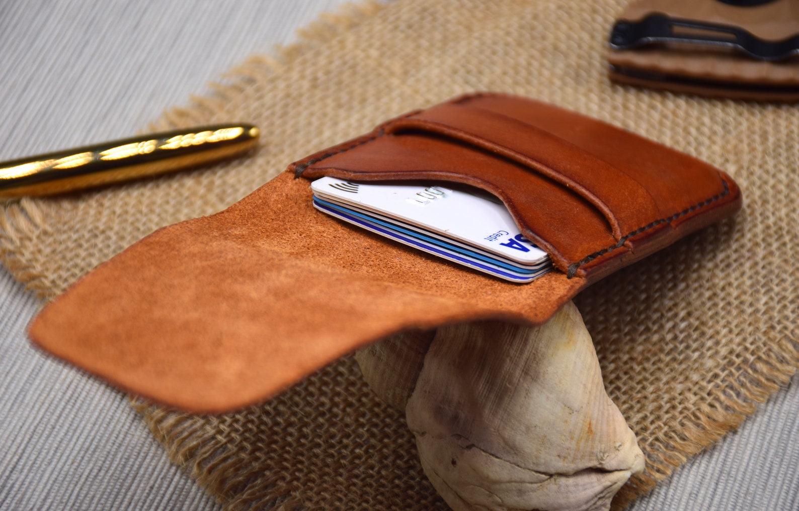 EDC Card Holder Leather Card Case Handmade Card Wallet Etsy UK