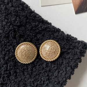 5PC Texture button，25mm Gold button，fashion coat buttons， decorative button，clothing accessories，High quality button，Vintage button，Mom gift