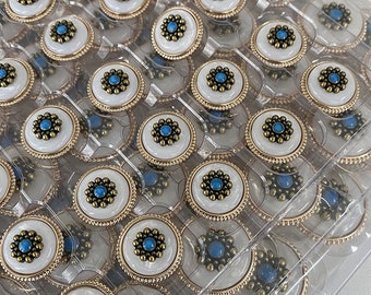 5pcs Round metal buttons，rhinestone buttons, fashion coat buttons， decorative buttons，clothing accessories，High quality button，Mom's gift