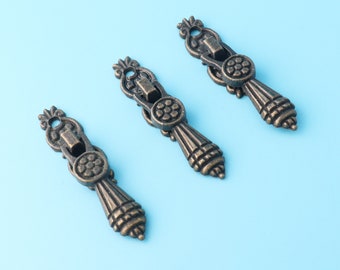 35mm×11mmVintage bronze Dresser Drawer Pulls Handles Knobs Pull Antique Bronze jewelry box handle