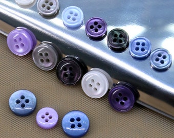 10pcs Colorful buttons-Plastic Assorted Round Buttons-Round Resin Four Hole Buttons-DIY Sewing Crafts Buttons-Mini buttons-Small buttons