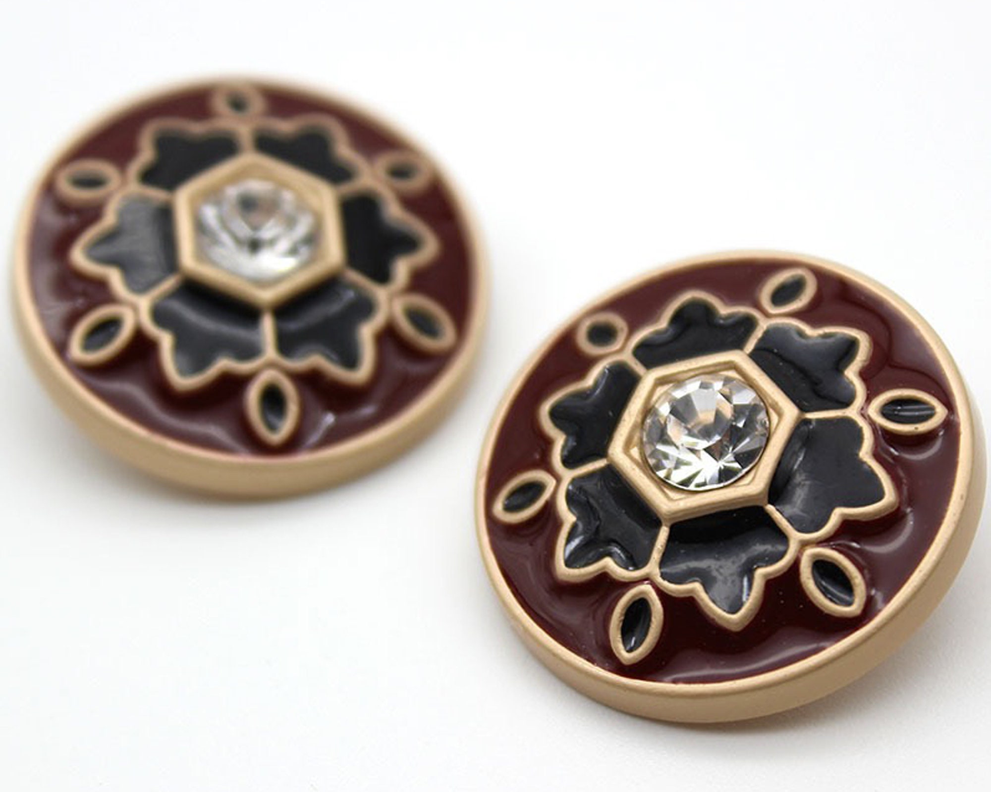 5pcs Round Metal Buttons，rhinestone Buttons, Fashion Coat Buttons ...