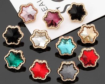 5pcs Five-pointed star Diamond button，Mini buttons, fashion coat small buttons， decorative buttons，clothing accessories，High quality button