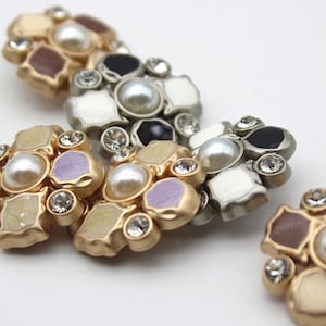 5pcs Round metal buttons，rhinestone buttons, fashion coat buttons， decorative buttons，clothing accessories，Classic button，pearl buttons