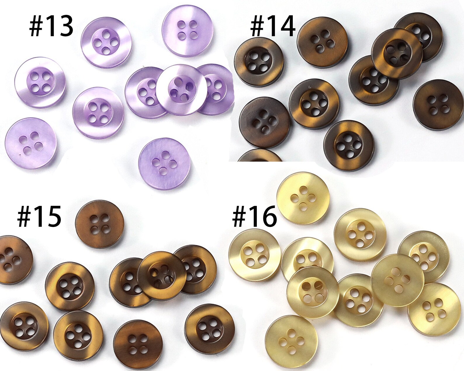 11.5mm Micro Mini Button-4-hole Button-super Tiny Round Plastic Buttons ...