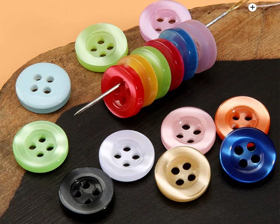 11.5mm Micro Mini Button-4-hole Button-super Tiny Round Plastic Buttons ...