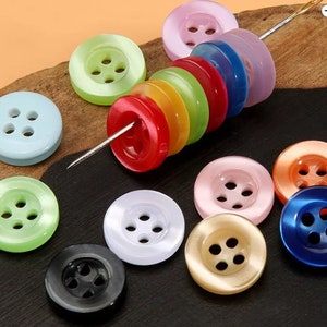 11.5mm Micro Mini Button-4-Hole Button-Super Tiny Round Plastic Buttons-Doll Buttons Doll Sewing Craft Supplies-Barbie BJD Imda Doll Clothes