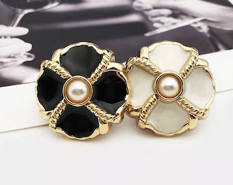 5pcs Phnom penh buttons，Pearl flower buttons, fashion coat buttons， decorative buttons，clothing accessories，High quality button，Mom's gift