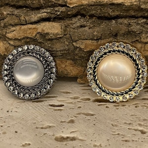 5pcs Round metal buttons，Diamond buttons, fashion coat buttons， decorative buttons，clothing accessories，High quality button，Mom&#39;s gift