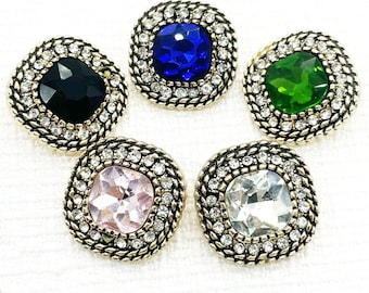 5pc Rhinestone button，jewelry button，fashion coat buttons，decorative button，clothing accessories，High quality button，Luxury buttons necklace