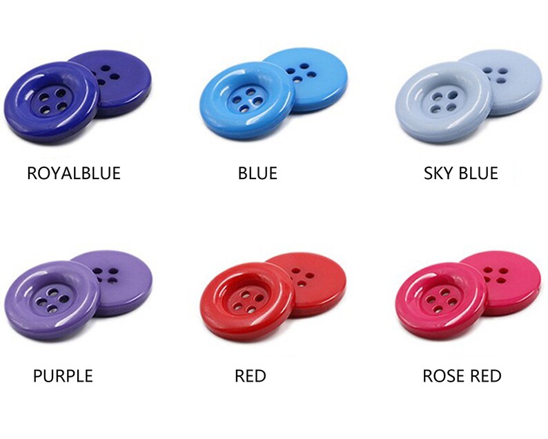 20pcs Candy Button,colorful Buttons-plastic Assorted Round Buttons ...