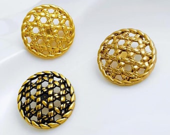 5PCS Stylish hollow buttons，Vintage buttons，fashion gold buttons，decorative buttons，clothing accessories，Cute gold buttons，delicate buttons