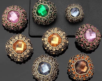 5pcs Rhinestone button，jewel button，fashion coat buttons，decorative buttons，clothing accessories，High quality button，Luxury buttons necklace