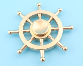 Pure copper new small rudder fidget spinner adult depressurized desktop spinning spinner toy