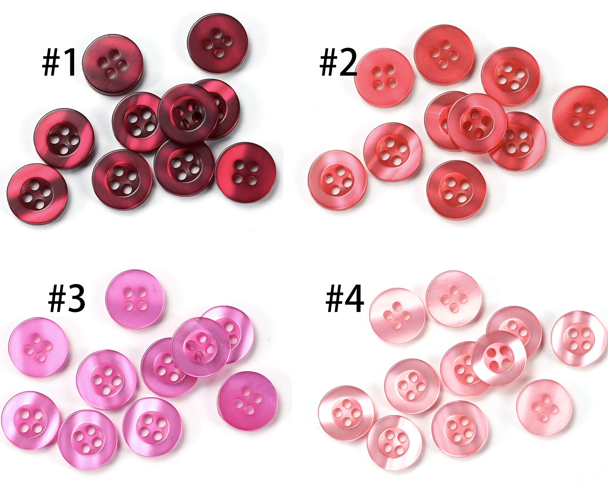 11.5mm Micro Mini Button-4-hole Button-super Tiny Round Plastic Buttons ...