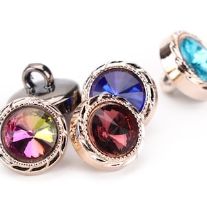 6pcs Rhinestone button，jewel button，fashion coat buttons，decorative buttons，clothing accessories，High quality button，Luxury buttons necklace