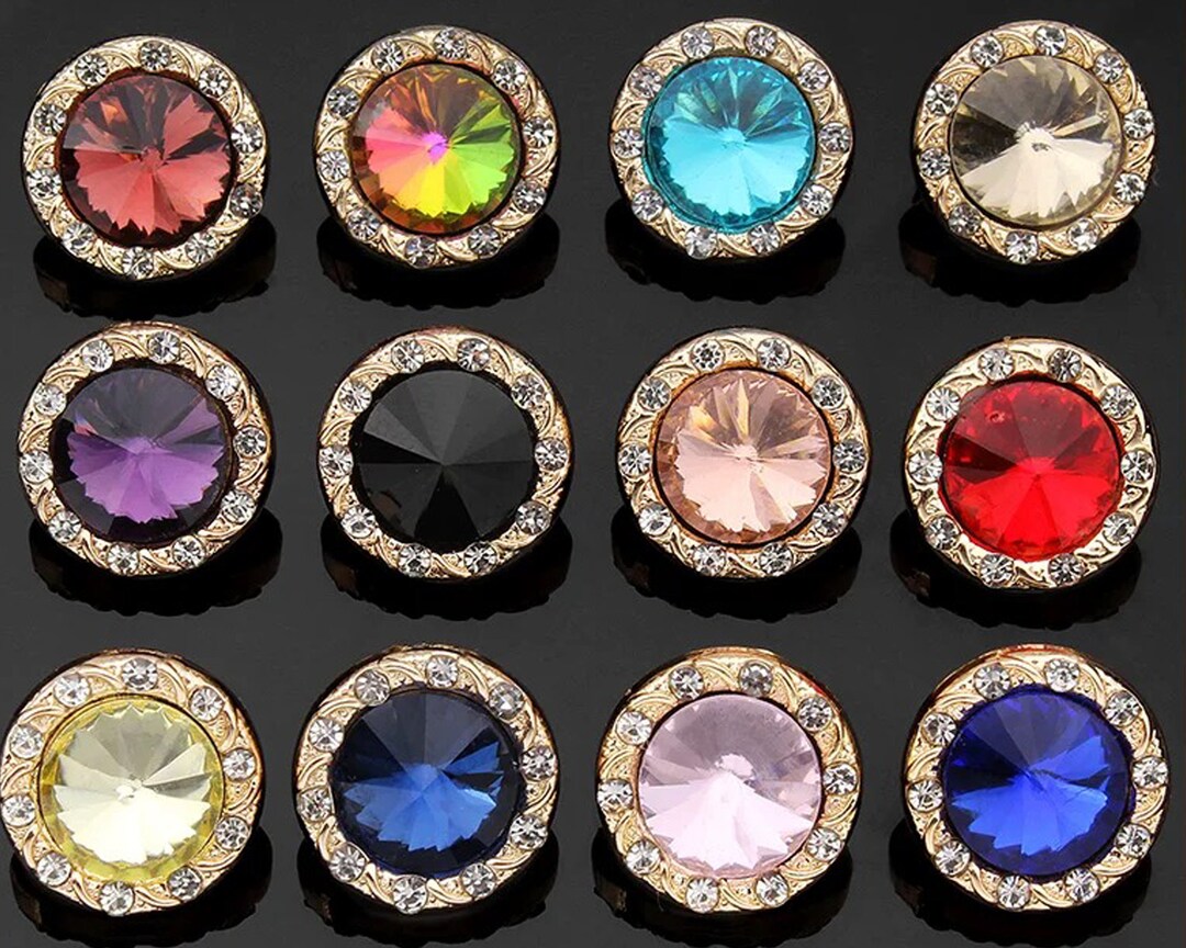 5pcs Round Metal Buttons，diamond Buttons, Fashion Coat Buttons ...