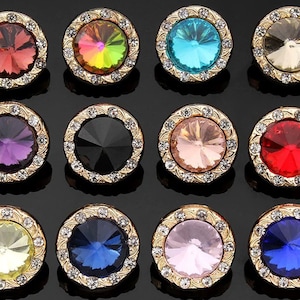 5pcs Round metal buttons，Diamond buttons, fashion coat buttons， decorative buttons，clothing accessories，High quality button，Mom&#39;s gift