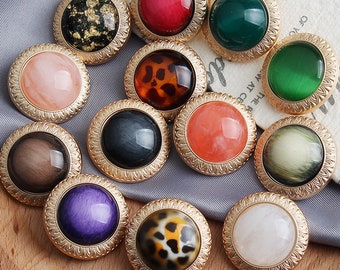 5PCS Round grain buttons，fashion buttons，decorative buttons，clothing accessories，pearly lustre buttons，Phnom penh buttons，delicate buttons