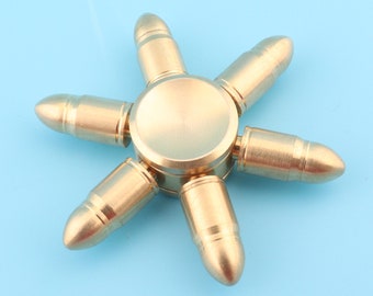 Pure copper new warhead fingertip gyro adult decompression desktop spinning gyro toy