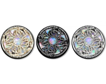 5PC Vintage heptagon buttons，Accessories Hollow out buttons，Baroque buttons，Sewing accessories，Texture-fashion coat button，decorative button